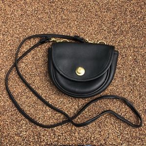 Vintage Coach Black Mini Crossbody Belt Bag